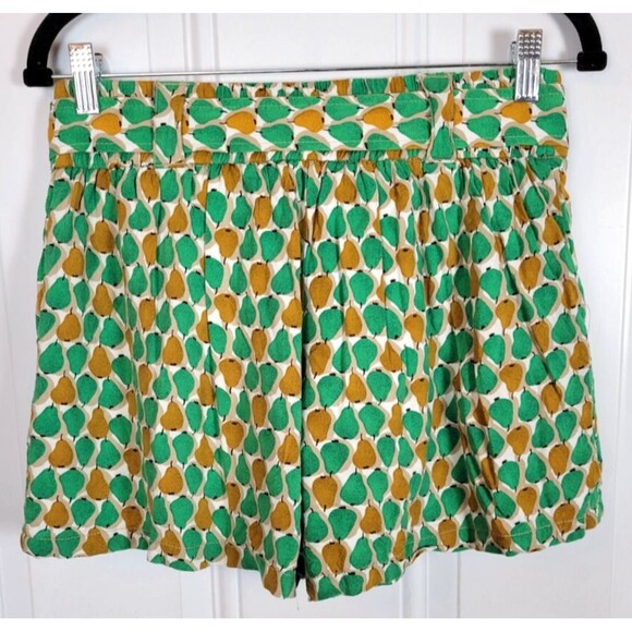 Anthropologie Daughters of The Liberation Pear Print Shorts Size 4 Novel… - Picture 8 of 8